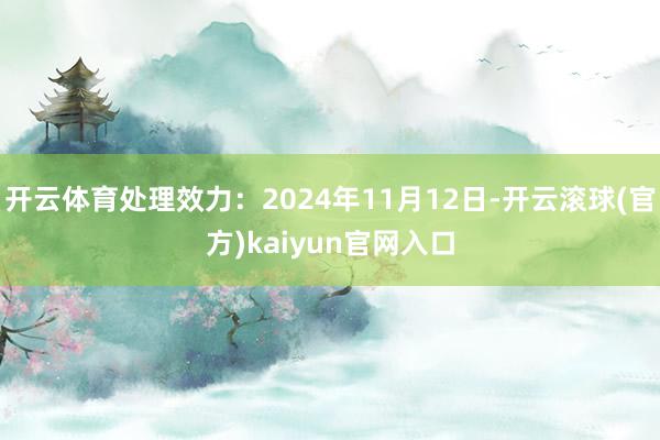 开云体育处理效力：2024年11月12日-开云滚球(官方)kaiyun官网入口