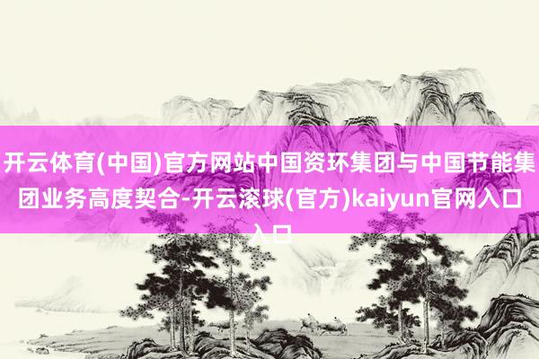 开云体育(中国)官方网站中国资环集团与中国节能集团业务高度契合-开云滚球(官方)kaiyun官网入口